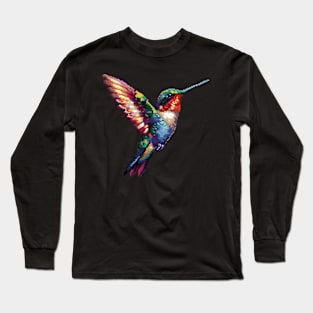 Pixel Hummingbird Long Sleeve T-Shirt